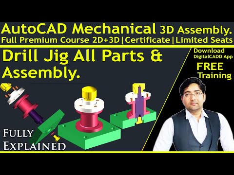 AutoCAD Tutorial for Mechanical Engineering | [ Complete ] AutoCAD Mechanical Modeling | 3D Parts