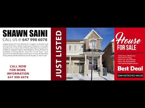 SOLD - 38 Edsel Road Brampton - BY SHAWN SAINI - REAL ESTATE