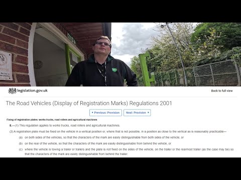 A Number Plate On A Public Highway Is A Legal Requirement 👍🎥🛸✔