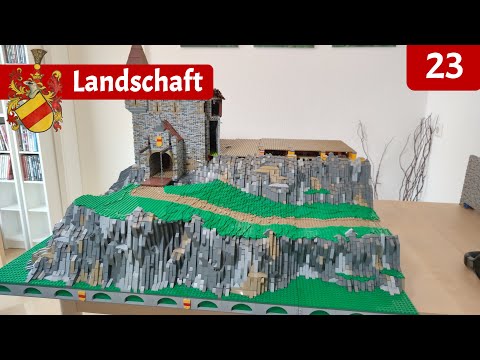 #023 Next landscape and rock modules - BUILDING A CASTLE WITH LEGO AND OTHER BRICKS