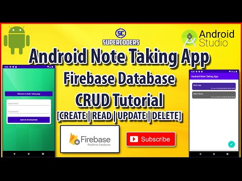 Android Note Taking App Tutorial | Firebase Database Crud Example Tutorial