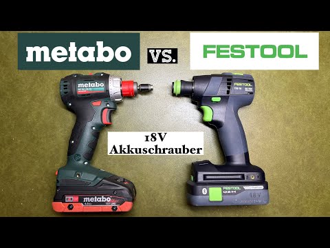 18V Entry-Level Class - Buying Advice: Metabo BS18 L BL Q vs. Festool TXS18 Cordless Screwdriver,...