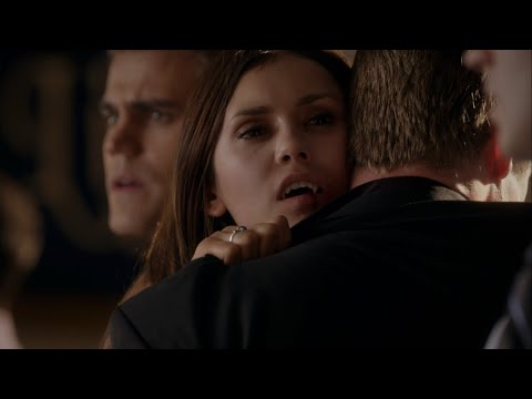 TVD 4x2 - The hunter sets a trap during the memorial and shoots Tyler, Elena feeds on Matt | HD