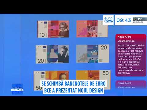 Se schimbă bancnotele de Euro. BCE a prezentat noul design