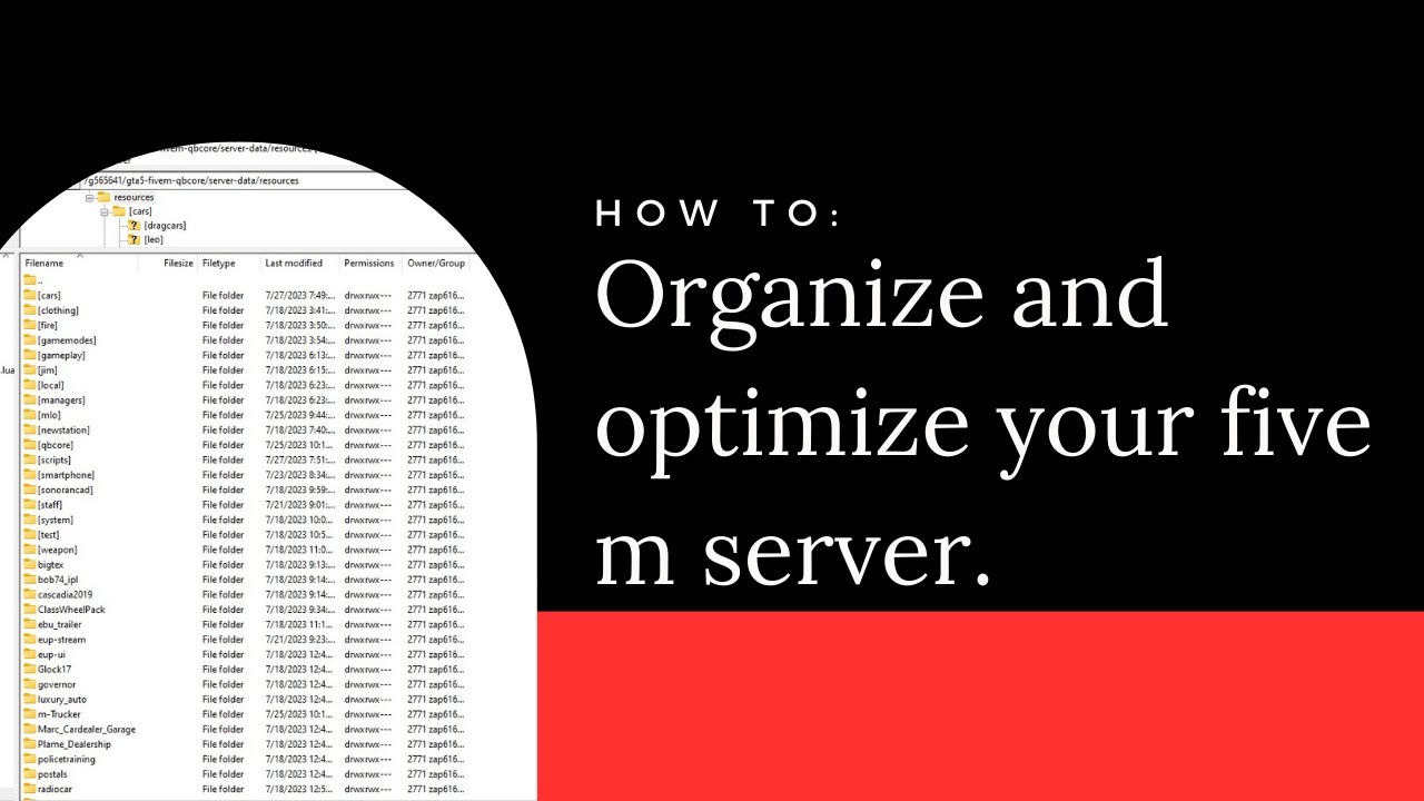 How To: Organize and Optimize your FIVE M Server