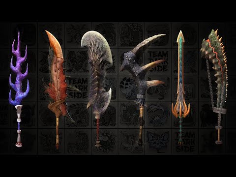 MHW Iceborne | All 186 Great Sword & Long Sword Designs (4K)