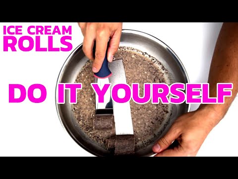 Ice Cream Rolls - DIY RECIPE | How to make Ice Cream Rolls at home - with Oreo & Brownie