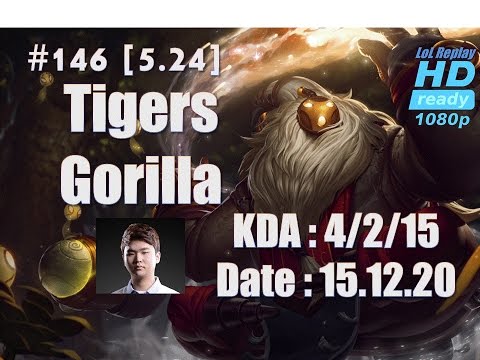 15.12.20 LCK Tigers Gorilla Bot Lane Support Bard(vs blitzcrank) Hardcarry[1080p]#146
