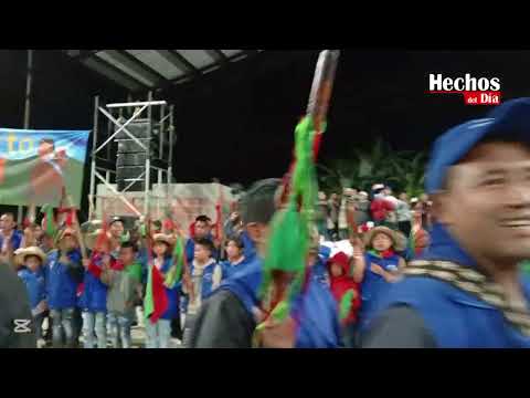 HOMENAJE A LA GUARDIA INDIGENA EN JAMBALÓ CAUCA 