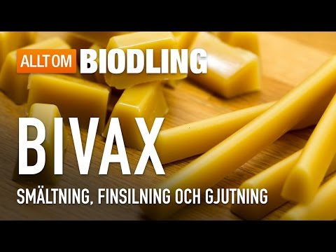 Bivax - smältning, finsilning och gjutning