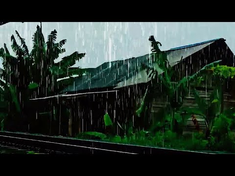 🔴 Endless Heavy Rainfall & Deep Thunder Sounds | Black Screen | Sleep Soundly with Night Rain