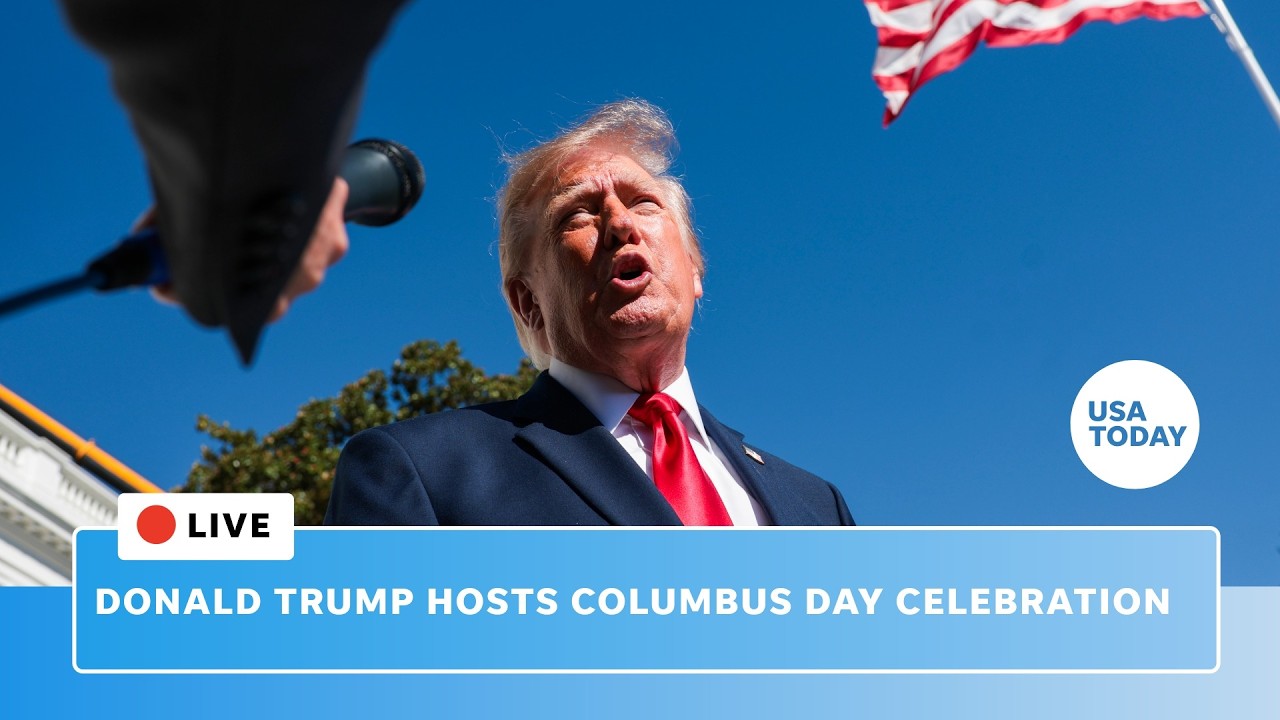 Live: Trump hosts Columbus Day event at White House after 2026 Nobel Peace Prize announced