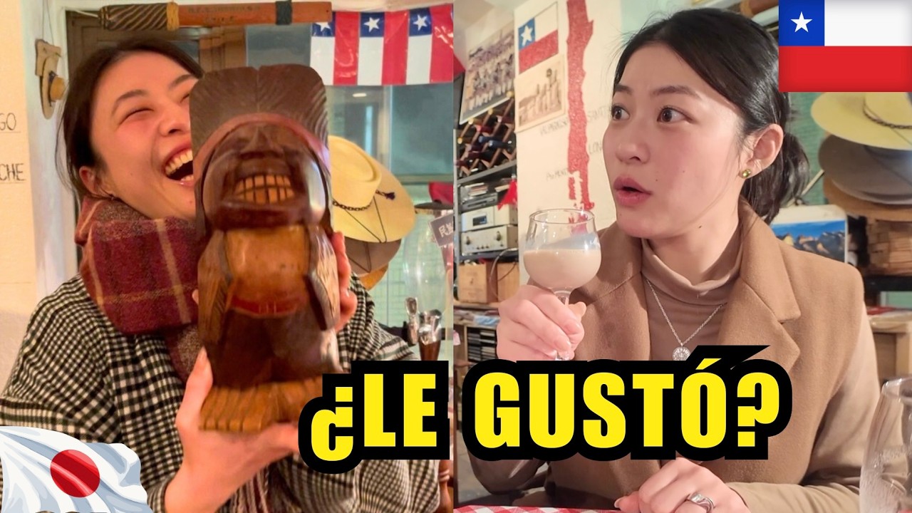 Probamos COLA DE MONO tras cenar comida chilena | Indio Pícaro sorprendió a JAPONESA!