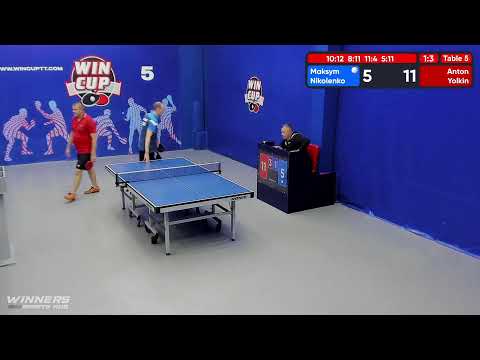 17:00 Николенко Максим 1-3 Ёлкин Антон  стол 5  ЮГ-4  07.07.22