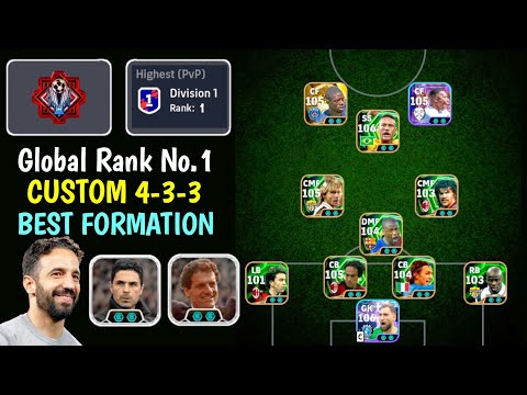 Global Rank No. 1 🔥😱 OP 4-3-3 Custom Tactics Best Formation Long Ball Counter || eFootball 2026
