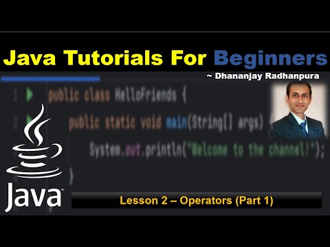 Lesson 2 Java Operators Part 1 Java Tutorials For Beginners