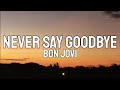 Never Say Goodbye - Bon Jovi.(Lyrics)