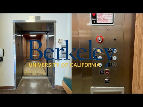 AMAZING Montgomery White Button Hydraulic Elevator - Hearst Memorial Gymnasium, UCB - Berkeley, CA