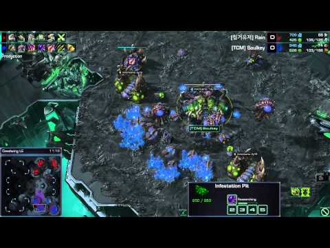 Starcraft II -- HOTS -- G2 Rain (P) v Soulkey (Z) on Deadwing LE