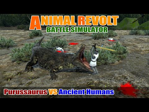 Purussaurus vs Ancient Humans - Animal Revolt Battle Simulator