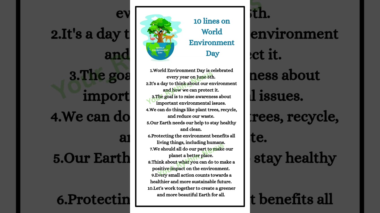 World environment day | 10 lines on world environment day | Speech on environment day #environment