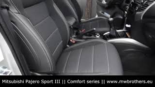 seat covers for Mitsubishi Pajero Sport 3 by MW Brothers Leather interior Comfort install