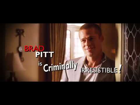 Ocean’s Twelve trailer still — split-screen European caper vibe with Clooney, Pitt, and crew