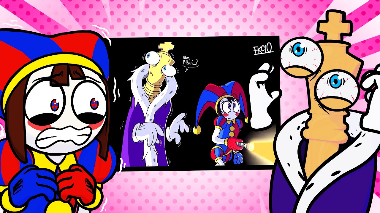 Pomni e Kinger no REACT DE IMAGENS do Episódio 3 de O INCRÍVEL CIRCO DIGITAL