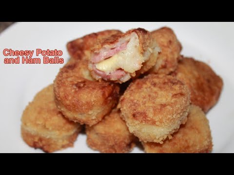 HOW TO MAKE CHEESY POTATO AND HAM BALLS (CROQUETTE) |...