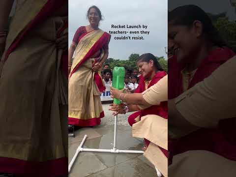 Water Rocket launch by government school teachers at Capital High School, Unit-3 Bhubaneswar