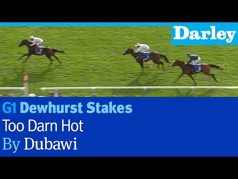 Too Darn Hot by Dubawi wins the G1 Dewhurst Stakes at Newmarket