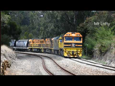 Rail Action in the Adelaide Hills, South Australia FREIGHT AND GRAIN TRAINS 2nd and 3rd Mar 2022