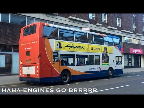 Bus Engines Starting Up