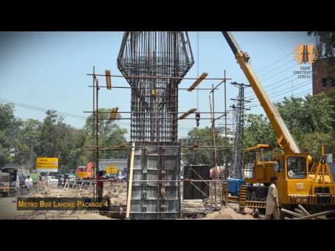 Pakistan first Metro Bus made in  Lahore  by Habib Construction Services