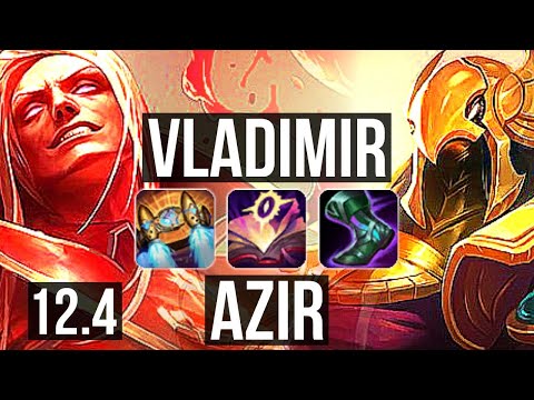 VLADIMIR vs AZIR (MID) | 8/0/6, Rank 7 Vlad, 1.4M mastery, Legendary | EUW Challenger | 12.4
