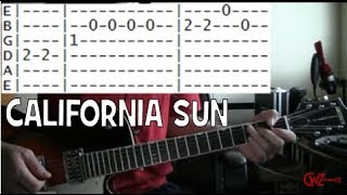 The Ramones California Sun Guitar Tab Chords Lesson also The Rivieras