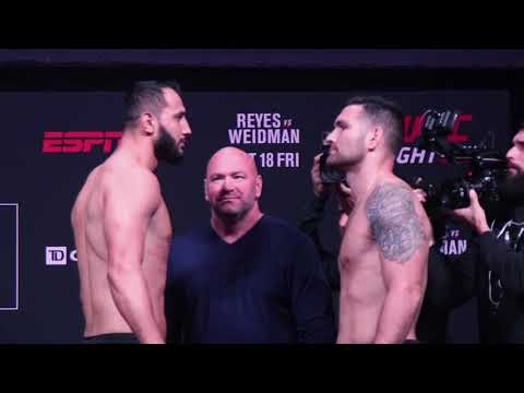 UFC Boston Ceremonial Weigh-Ins: Chris Weidman vs. Dominick Reyes