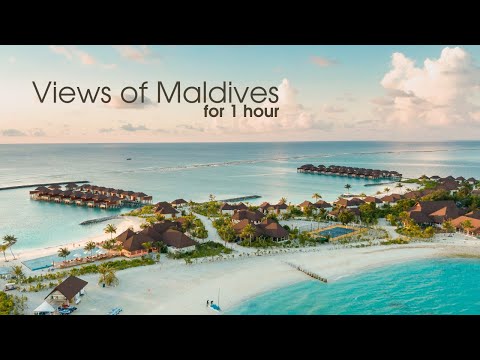 FLYING OVER MALDIVES FOR 1 HOUR (4K UHD) Relaxing Music With Beautiful Nature Videos@HarmonyHaven33