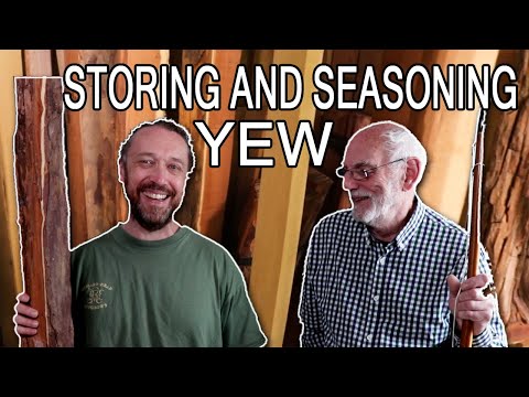 How to season yew wood for Longbows - storing, seasoning and selecting bow making materials