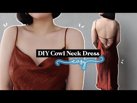 DIY Cowl Neck Dress w/ Self Drafting Instructions!...