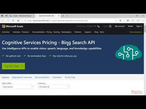 Implementing Azure Cognitive Services for Search Bing Autosuggest API | packtpub com