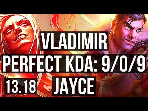 VLAD vs JAYCE (TOP) | 9/0/9, 900+ games, Legendary | KR Master | 13.18