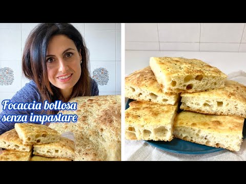 Focaccia bollosa senza impastare