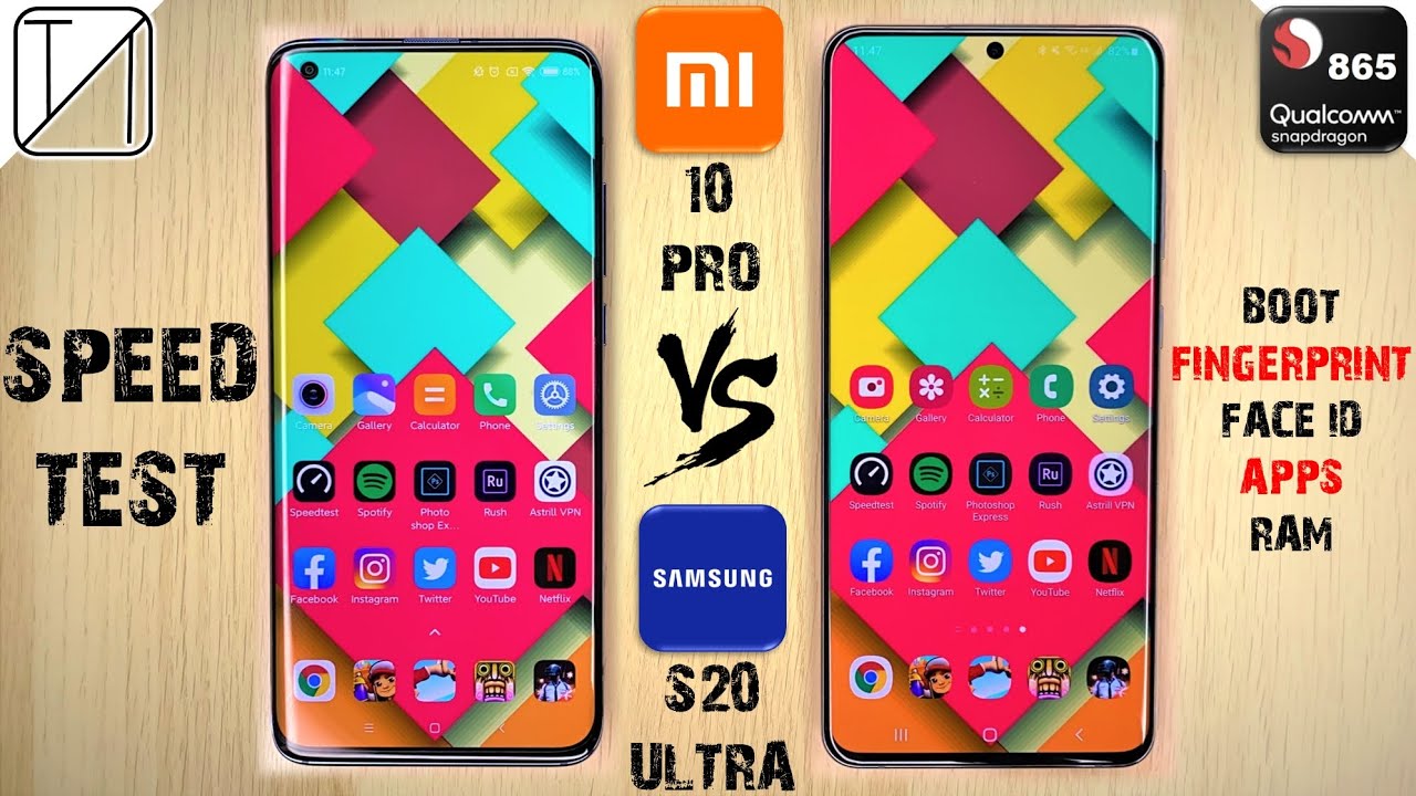 Xiaomi Mi 10 Pro vs Galaxy S20 Ultra Speed Test