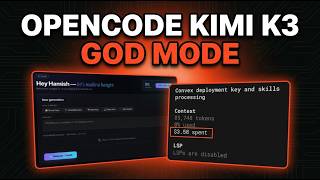 OpenCode + Kimi K3 = Full SaaS App INSTANTLY For $3.58
