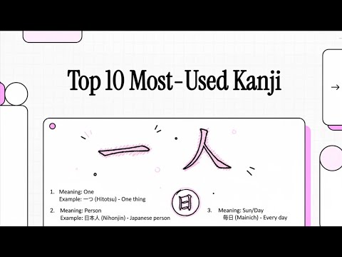 Learn the Top 10 Japanese Kanji in Under 2 Minutes!