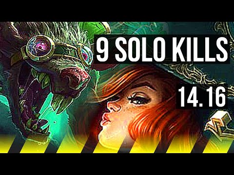 TWITCH & Poppy vs MISS FORTUNE & Rumble (ADC) | 9 solo kills, Legendary | NA Challenger | 14.16