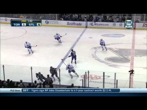 David Clarkson vs  Roman Polak fight Toronto Maple Leafs vs St. Louis Blues 12/12/13 NHL Hockey.