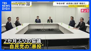 自民の新提案に国民民主「ボール返ってきたが暴投」年収の壁協議2か月ぶりに再開も先行き不透明…与党公明も「分断生む可能性」と苦言【news23】｜TBS NEWS DIG