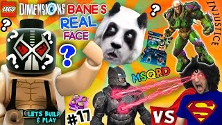 BANE&#39;S REAL FACE?  Batman vs. Superman vs. Lex Luthor FIGHT! Lets Build &amp; Play LEGO Dimensions #17